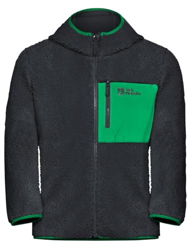 Jack Wolfskin Jungen Ice Curl Hood, Phantom/Green, 152 EU