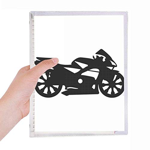Carnet de notes en spirale pour moto haut de gamme couverture rigide silhouette esthétique