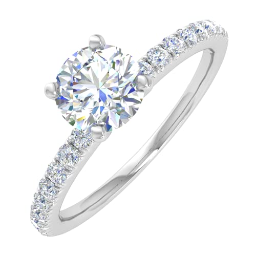 1/2 Carat Prong Set Solitaire Diamond Engagement Ring Band in