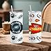 UV DTF Cup Wraps for 20 OZ,9 Sheets Rugby Football Gameday Waterproof UV DTF Tumbler Wrap for Glass Water Bottle,Football Team Rub on Transfer Stickers Vinyl Decals for DIY Coffee Cups Fridge Deco
