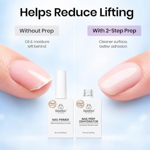 Image of Beetles Nail Dehydrator & Primer Set, No Lifting Prep, Strong Bond, Hema Free for Gel Polish & Acrylic