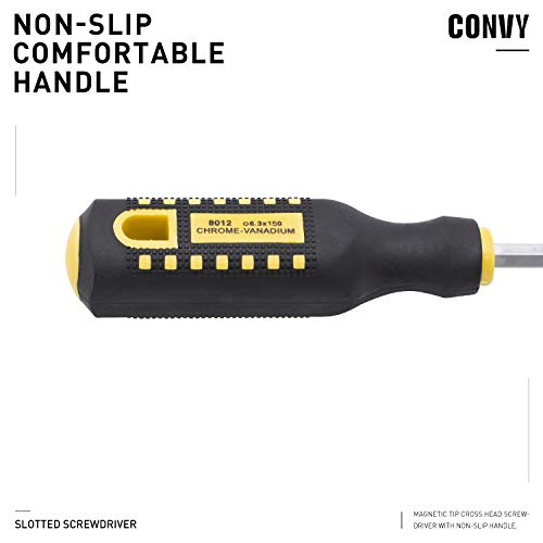 Convy GJ-0127 Phillips Screwdriver Cross Head Screwdriver with Non-Slip Rubber Handle, PH 6150