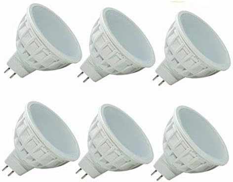 (6 Packs) MR16 Gu5.3 LED Bulbs,5W LED Bulb Equivalent 35W-50W Halogen Light,Recessed Lighting, Spotlight,Not Dimmable RA85,AC/DC12V 450LM,120 Degree Beam Angle,2700K Warm White.