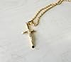 LIFETIME BLING 14K Gold Cross Crucifix Necklace Pendant Charm with 3MM Rope Chain Gift for Men Women Husband Wife Baptism Religious w/real strong Solid Clasp Fashion Jewelry (20) #3