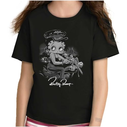 Vintage Betty Boop Biker Chick Girls Kids T Shirt Tees