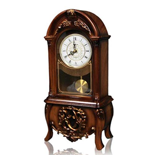 Horloge rétro européenne - Horloge de comptoir de salon - Horloge pendule de décoration de chambre à coucher avec heure Cover