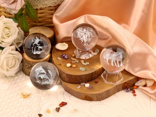 AWARDSEN 60 mm Schildkröte Glaskugel Deko, Turtle Crystal Ball, Kristallkugel Tiere, Glaskugel Deko Briefbeschwerer EIN Schildkröte Geschenk für Tierliebhaber