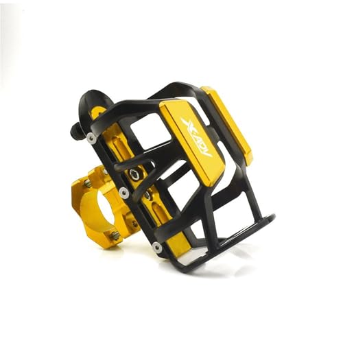 Porte-bouteille jaune Xadv 750 en aluminium avec pièces de montage