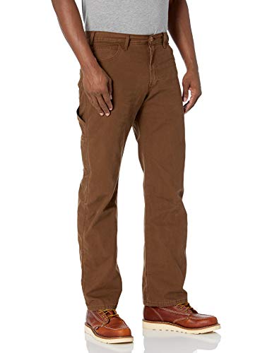 Dickies Męskie spodnie robocze o luźnym kroju z prostymi nogawkami Carpenter Duck, Drewno, 34W / 30L