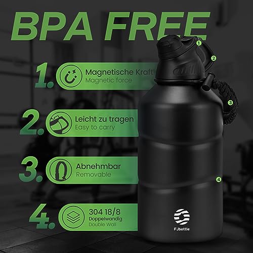 Image of Fjbottle 64 oz Insulated Water Bottle with with Magnetic Lid