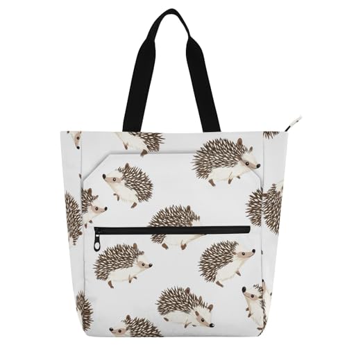 Bolsa de actividades para niños con cremallera y diseño de erizo, fácil de limpiar y segura