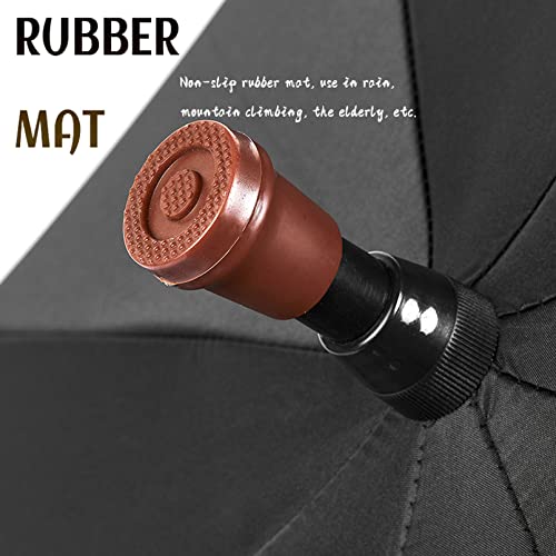 Qingluan Multifunction Walking Sticks Umbrella,Automatic Golf Umbrella,Windproof Non-Slip,Stick Umbrellas With Ergonomic Handle,Separable Walking Cane,Men Women Classic Rain Umbrella,Wine Red #TOP5