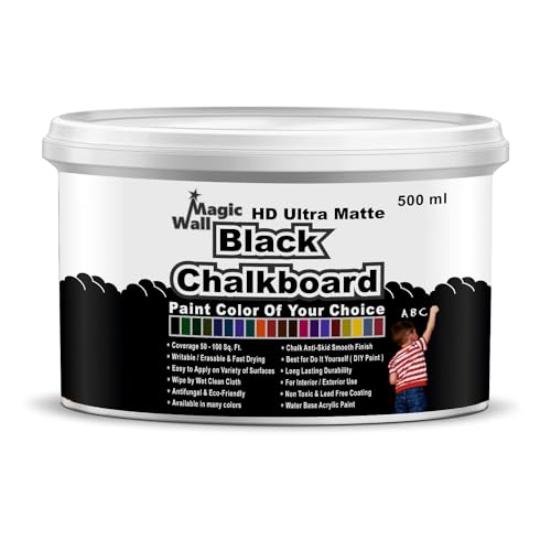 Image of MagicWall Black Chalkboard Paint ( 500 ML - Matt Finish )
