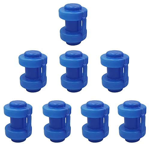Braleto 8 Piezas Tapas De Trampolín Tapas Cubierta Protectora para Postes de Red de trampolín 25 mm Tapones para Postes de Red Robusto y Resistente a la Intemperie (Azul)