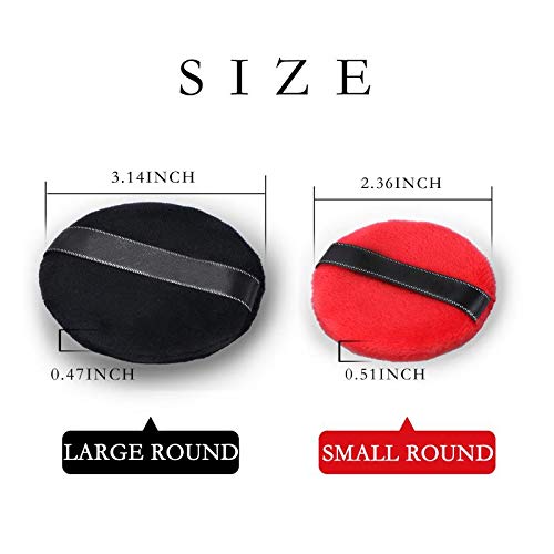 2PCS Makeup Powder Puff and 2PCS Makeup Sponges, Large Face Powder Puffs for Body,Soft Sponge Foundation Makeup Tool Beauty Sponges Blender For Cosmetic(2+2PCS)