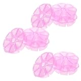 Abaodam Organizador de Joyas Redondo de Plástico con Tapa Transparente y 8 Compartimentos Fijos, Diseño Compacto para Cuentas y Accesorios, Pack de 10 Unidades Adecuado para Viajes