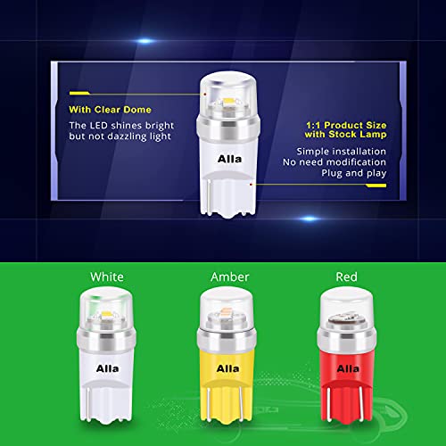 Mini bombillas LED T10 168/194 para autos, 12V, 6000K miniatura 5