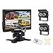 Kit Telecamera per Retromarcia HD Cablata con Monitor per Auto Aeronautica da 7" 2 Telecamera di Backup Impermeabile + 2 Compagnia Aerea 10M/15M per Rimorchio per Escavatore per Camion Autobus Camper
