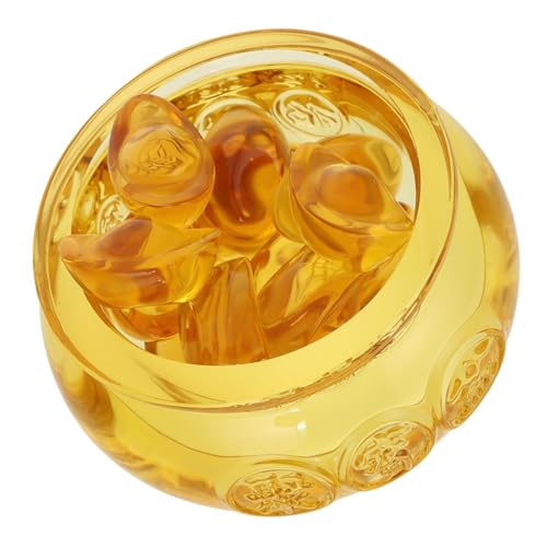 GRIRIW Feng Shui Decor Chinese Cornucopia Ingot Ornaments Small Treasure Bowl Office Home Decor