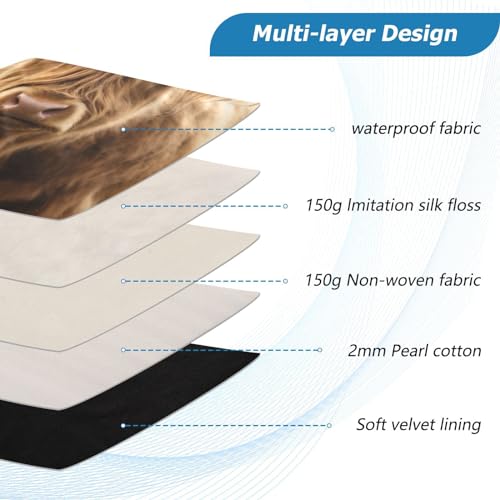 Funda para Portátil Highland Cow 13-14 Pulgadas Resistente Agua miniatura 4
