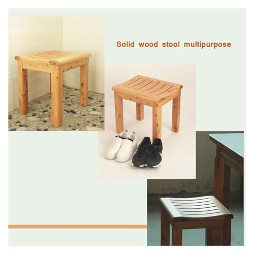 Tina de pies de madera maciza 42x34x40 cm miniatura 4