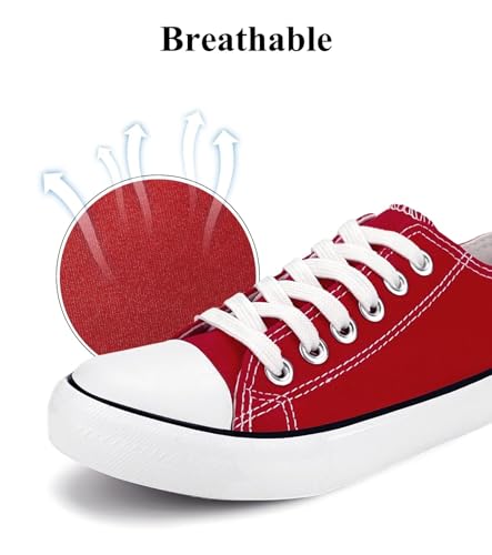 Canvas Shoes for Women Casual Low Top Sneakers, Womens Fashion Classic Lace Up Walking Shoes for Everyday Wear4
