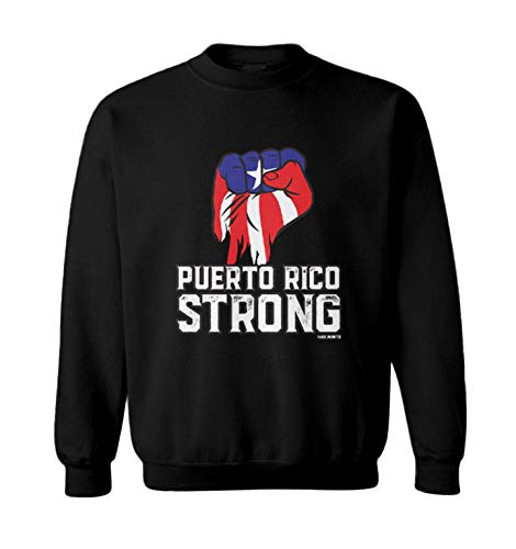 Puerto Rico Strong - Fist Pride Proud Toddler Fleece Crewneck Sweater