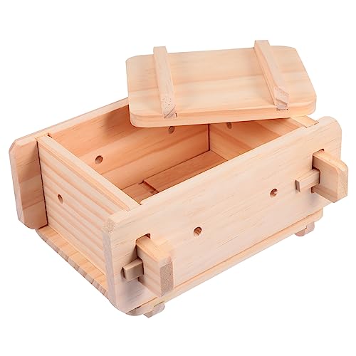 NAMOARLY Wooden Tofu Press Tofu Mold and Press Set No Fading Fine Grained Wood Kitchen Tool