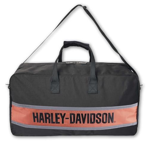 Harley-Davidson Classic Iconic H-D Sport Stripe Duffel Bag, Polyester Black2