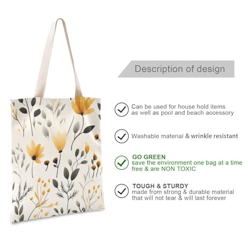 Heavy-Duty Canvas Tote Bag with Magnetic closure - 20kg Capacity Reusable2