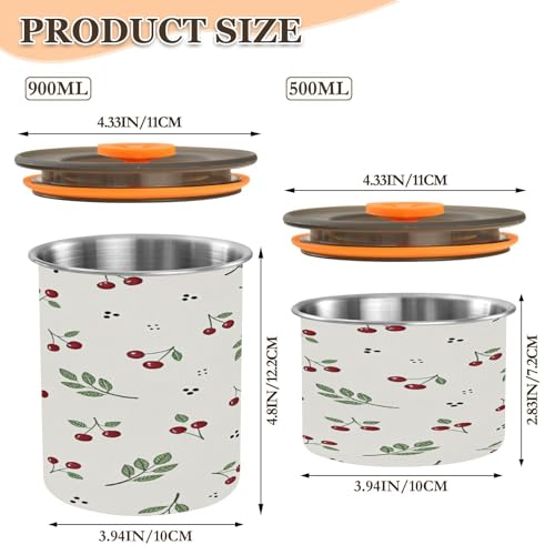 Contenedor de Café Kigai Cherries Leaves 30 oz Acero Inoxidable miniatura 2