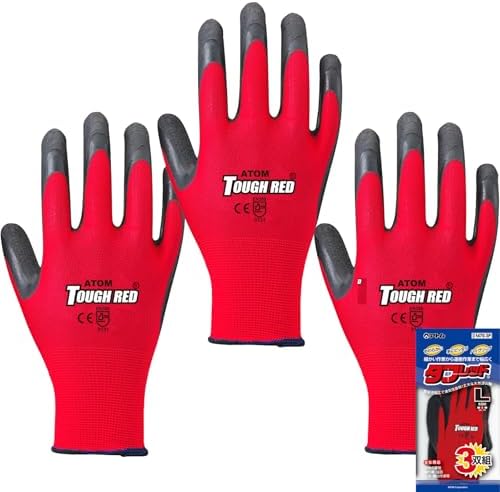 Amazon | [アトム] タフレッド 3双組 Sサイズ 1470-3P (× 2) | 背抜き