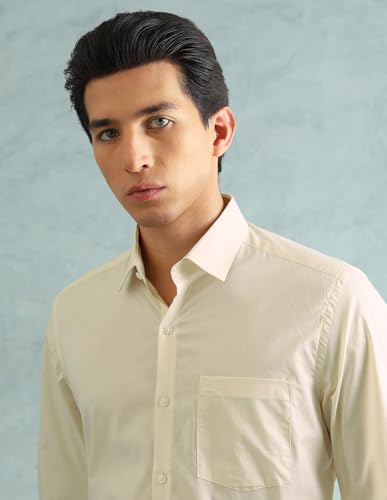 Image of Arrow Slim Fit Mens Formal Shirt - 100% Cotton, Breathable & Comfortable, Full Sleeves Shirts for Men