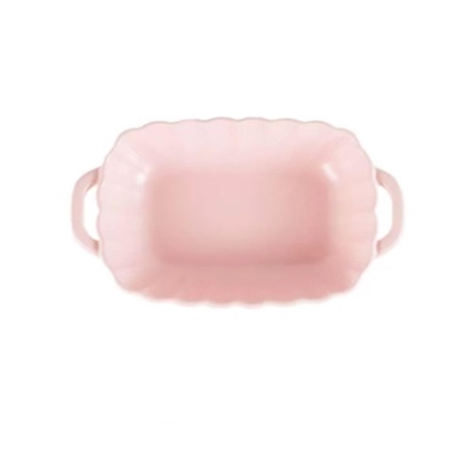 Versátil Fuente for Hornear De Cerámica Con Dos AsasQueso Al Horno(Pink,Medio)