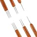 Sunshane 6 Pieces Dreadlock Crochet Hook 0.5mm 0.75 mm Needle Weaving Crochet, Include 1 Hook, 2 Hooks, 3 Hooks for Braid Craft