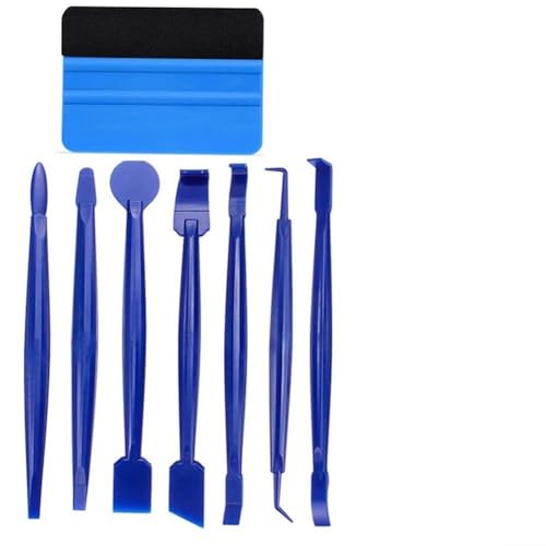 Kit di 8 raschietti lavavetri in vinile per auto, per applicazione di pellicole adesive, resistenti ai graffi, con punta in feltro per aria liscia, dispositivo
