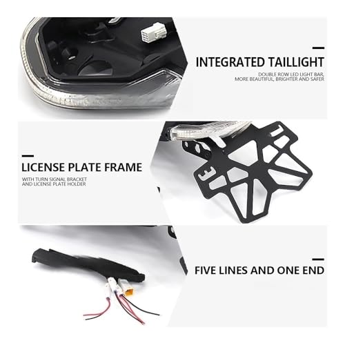 Support de clignotant LED moto et feu arrière frein anti-vibrations pour Scrambler