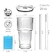 Accguan 20oz Ribbed Glass Tumbler with Straw and Lid,Glass Cup,Reusable lced Coffee Cups with lids-Glass Cups with Lids for Smoothie,Coffee,Juice,Tea,Travel Mug,Cold & Hot Beverages, 6Pack