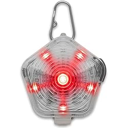 Ruffwear, Beacon Safety Light for Dogs, Rechargeable, Clear Lake | Durable & Waterproof, High Performance Safety Light Visible in Low-Light Conditions or Inclement Weather, 3 LED Color Options