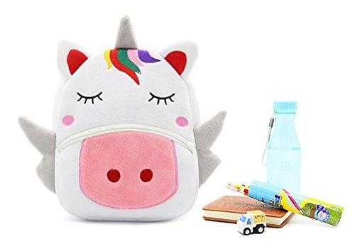 Nice Choice Cute Toddler Backpack Toddler Bag Plush Animal Cartoon Mini Travel Bag For Baby Girl Boy 2-6 Years(Unicorn) #TOP6