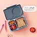 Omie OmieBox UP bento Box for Kids | Insulated Lunch Box | Leak Proof Vacuum Insulated Thermal Food jar | Cooler ice Pack | 2 Compartments (Graphite)