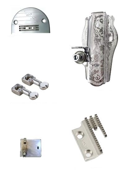 SIVANA's Useful Kit for SV Home Sewing Machine (6 Items) Face Plate (Matha) Back Cover -1set, Needle Plate (Patri)-1, Slide Plate-1, Needle Clamp (Chutki)-2, Feed Dog (Dandral)-1 (Screws Included)