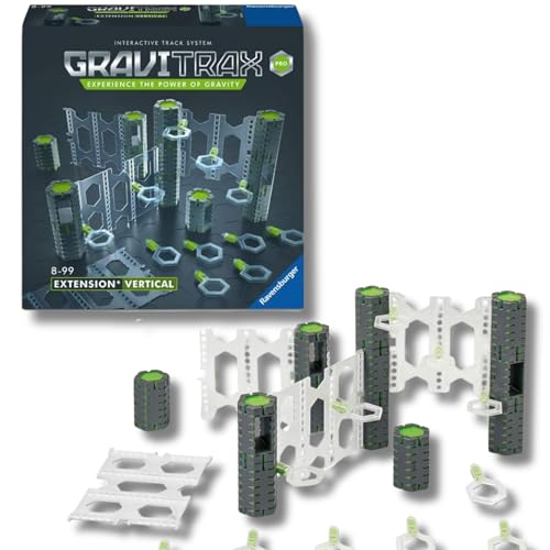 Ravensburger - GraviTrax Pro Vertical, Expansión para Pista de Canicas, Juego Innovador y Educativo STEM, para Niños de 8+ Años y Adultos, 33 Piezas