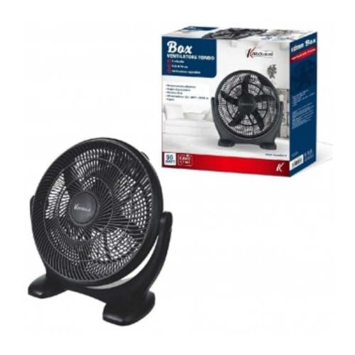 Kasaviva Ventilatore Box 50 Cm Tondo 90 Watt Nero