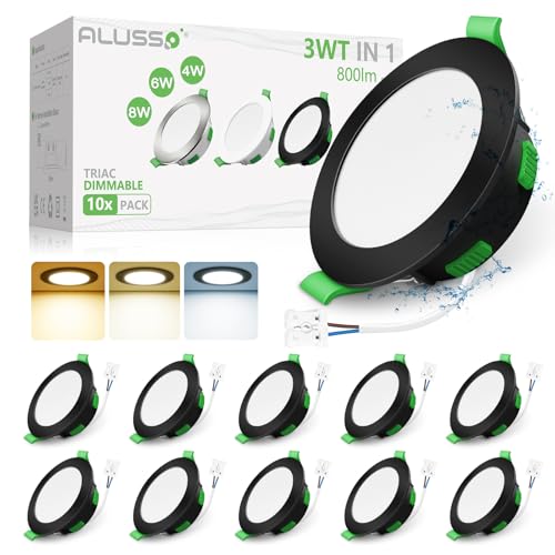 4w/6w/8w Schaltbar - Rund Schwarz