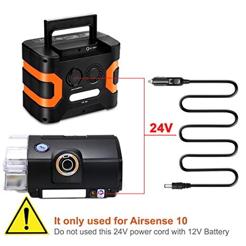24V 3.8A DC Adapter Cable Compatible with Airsense 10 CPAP Machine, Can Be Used with Flashfish 300Wh Only - Thumbnail 5