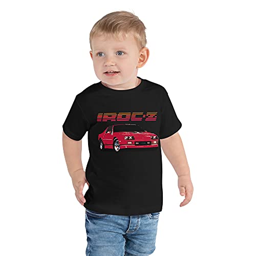 Retro 1980s Red Camaro IROC Z Car Toddler Short Sleeve Tee