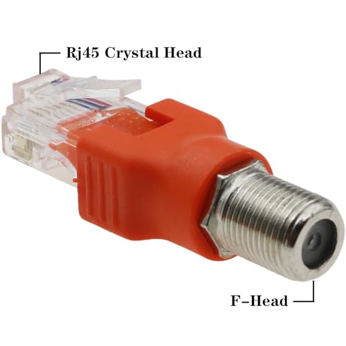 Adaptador Conector F Hembra a RJ45 Macho Pack x2 miniatura 4