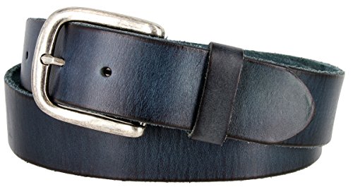 Men's Casual Jeans Belt made with Full Grain Leather 1-1/2