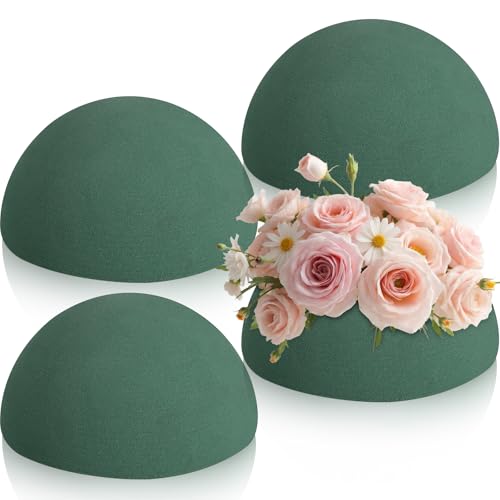 Mousse pour bouquets de mariage et loisirs créatifs demi-boule verte BOAO pour centre de table